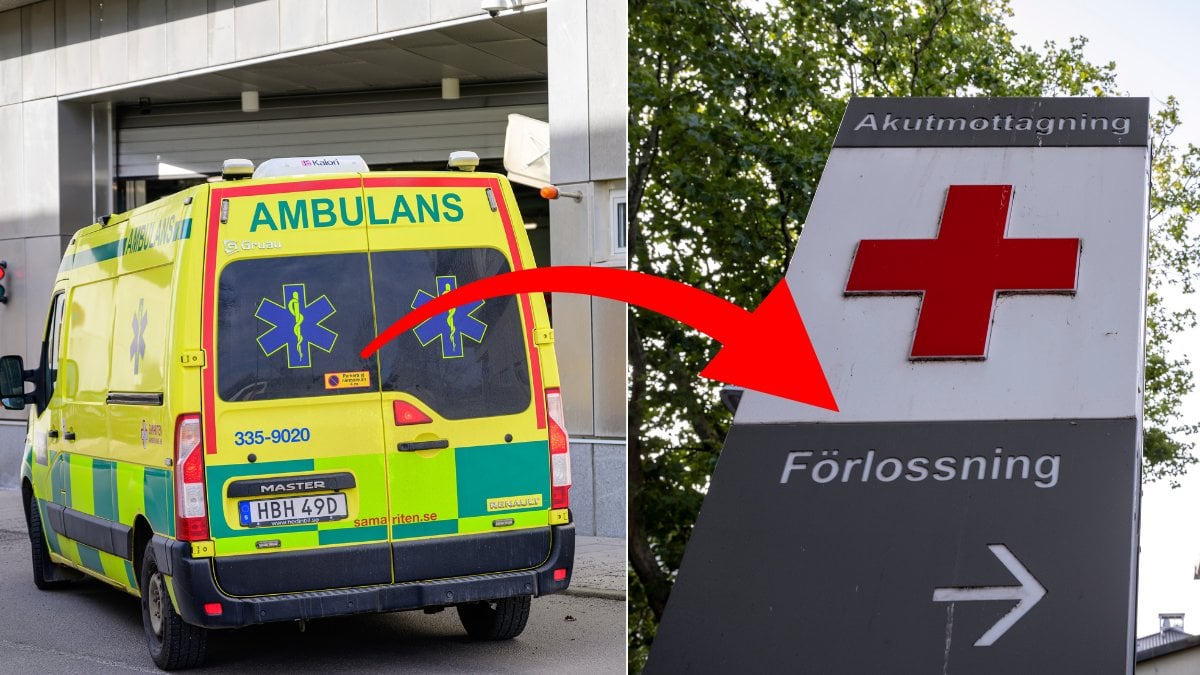 Ambulans och förlossningskylt