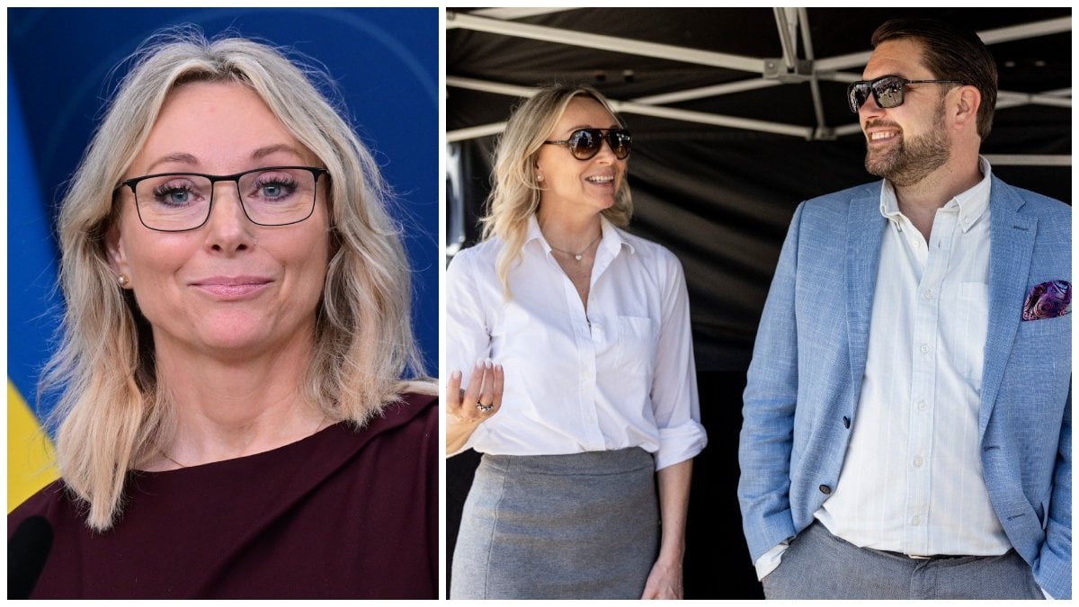 Jessica Stegrud och Jessica Stegrud tillsammans med Jimmie Åkesson