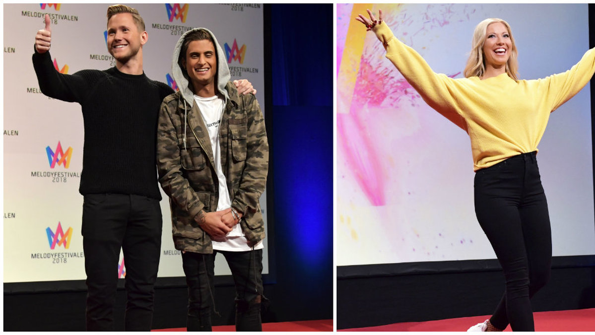 Samir Badran, Viktor Frisk och Sigrid Bernson presenterades som deltagare i Melodifestivalen.