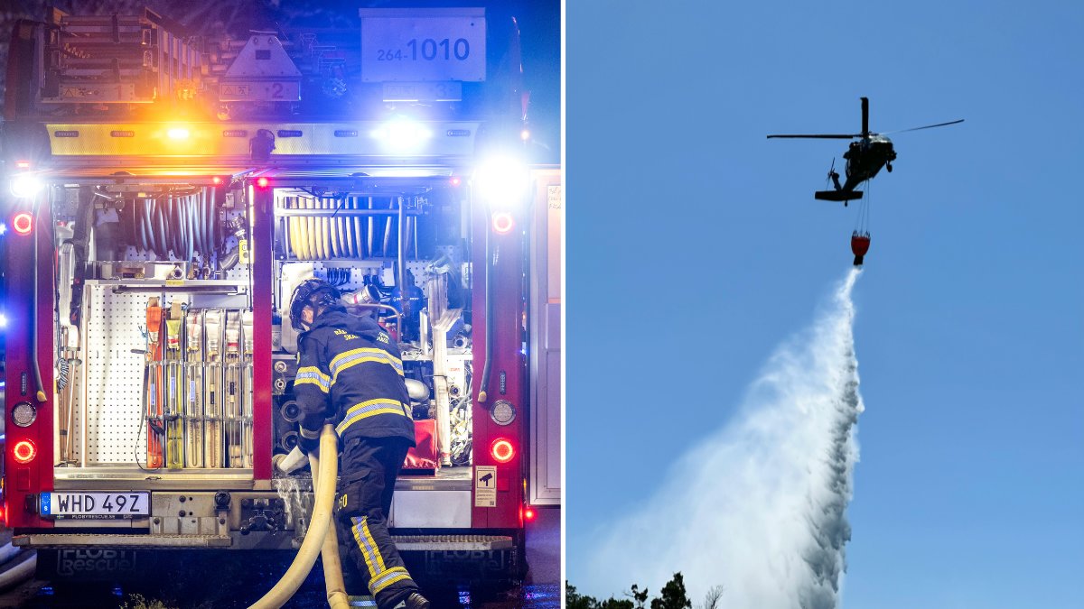 Brandbil, brandhelikopter