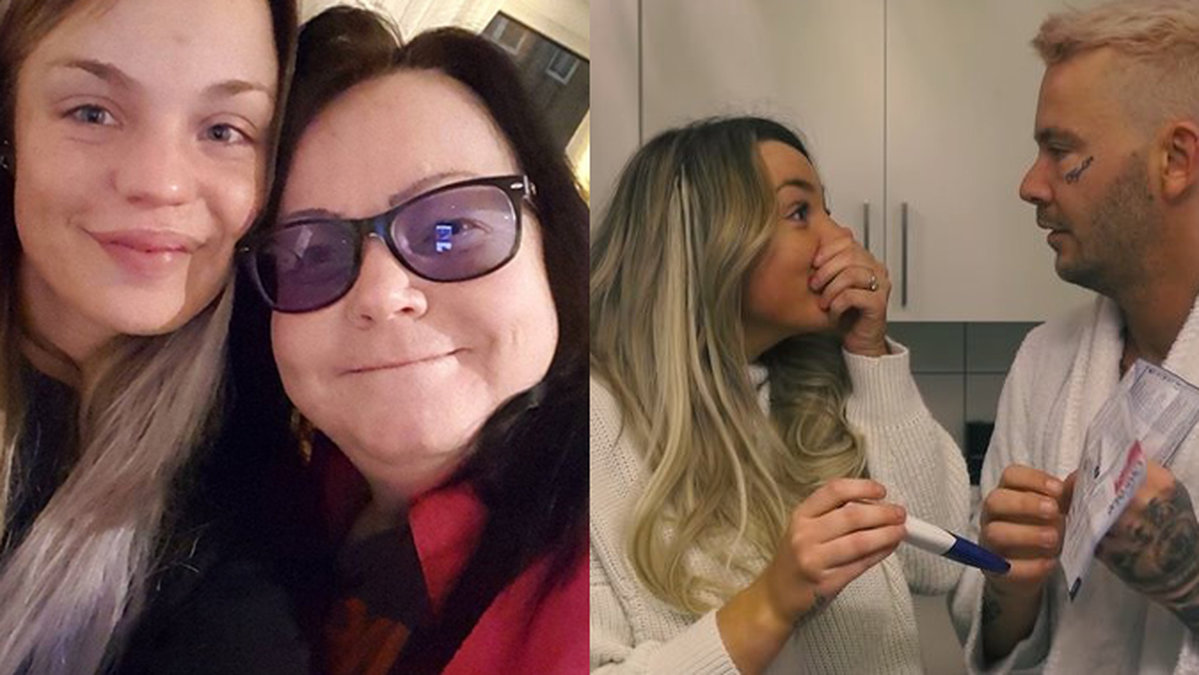 Jonna Lundell med sin mamma Lottie.