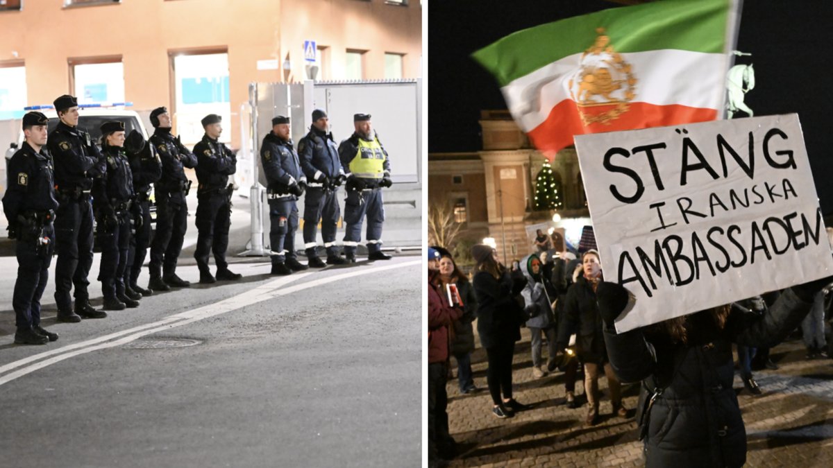 Enligt polisen försökte en del av deltagarna i en demonstration mot regimen i Iran ta sig in i Medelhavsmuseets lokaler.