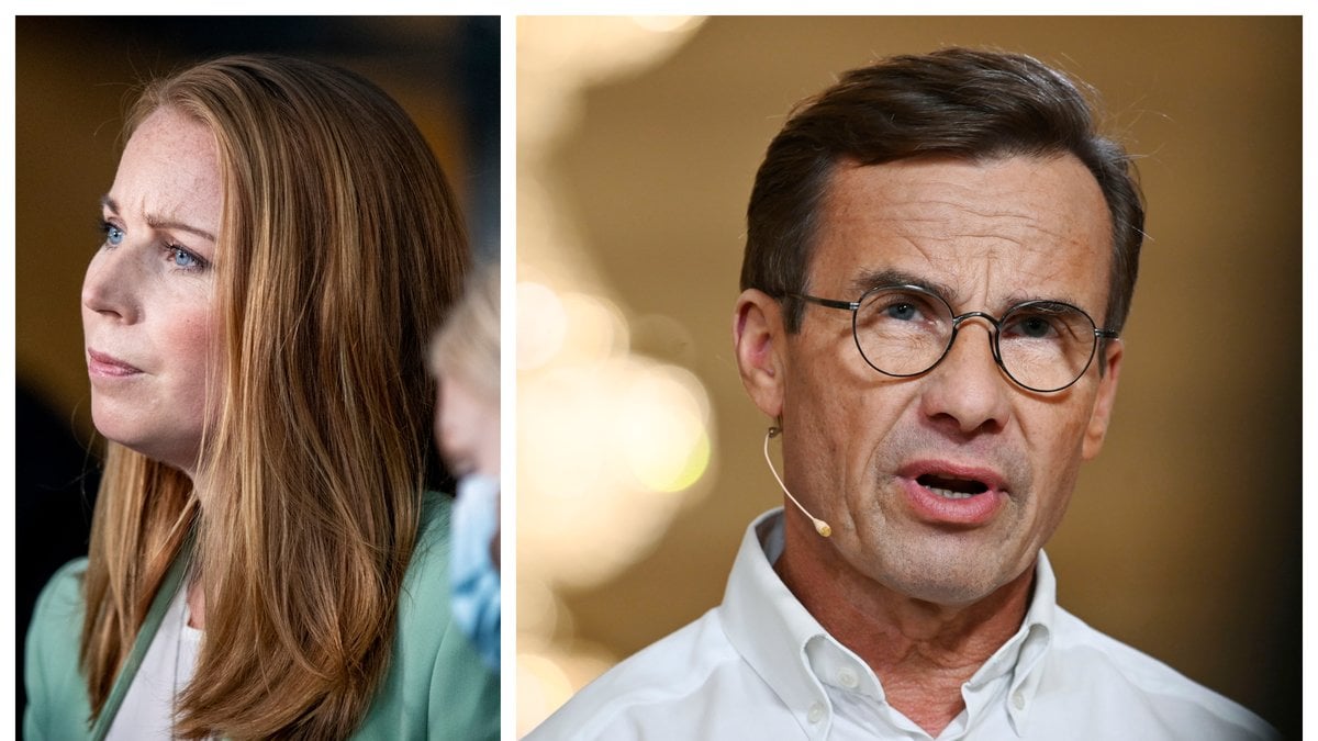 Ulf Kristersson (M) riktar skarp kritik mot Centerpartiet under sitt Almedalstal. 