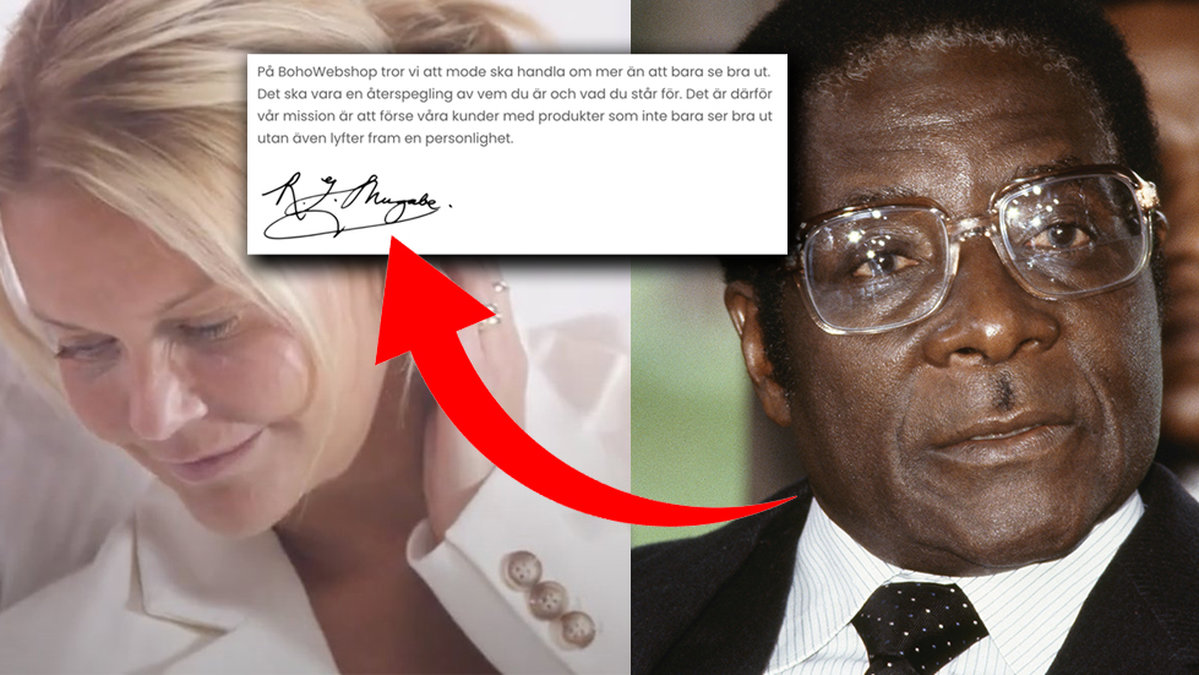 Jeanette Svedberg och Robert Mugabe