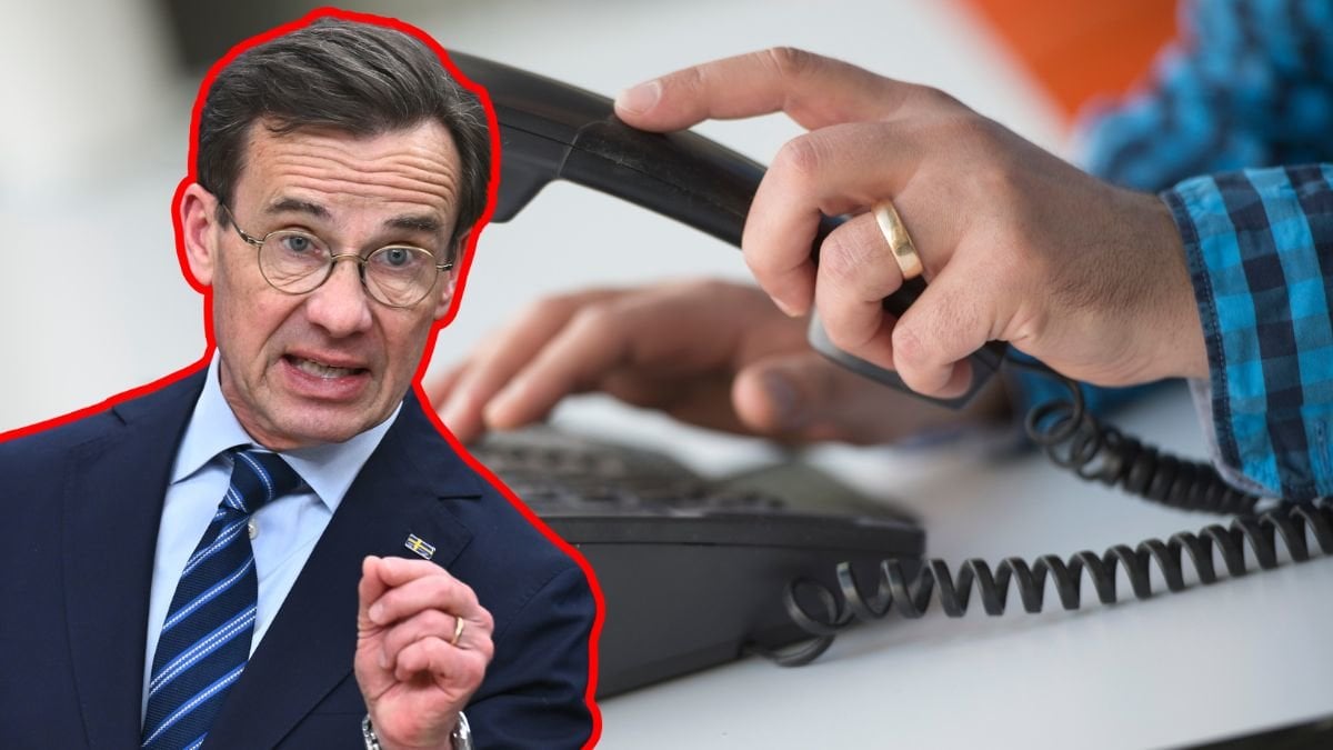 Ulf Kristersson och telefon