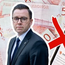 Per Eleblad, generaldirektör på Utbetalningsmyndigheten, och Försäkringskassans app i en mobiltelefon