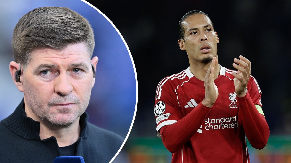 Steven Gerrard och Virgil Van Dijk.