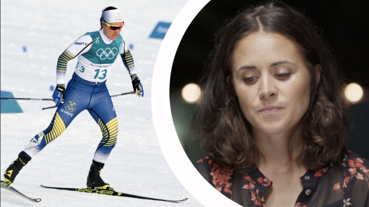 Anna Haag i skidmundering. Anna Haag