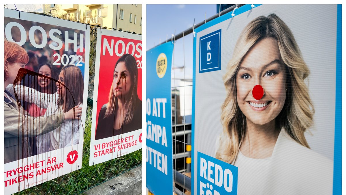 Vandalisering av valaffischer kan ge hårda straff.