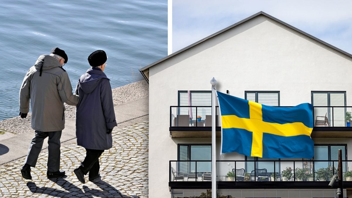 Äldre par och bostadshus.