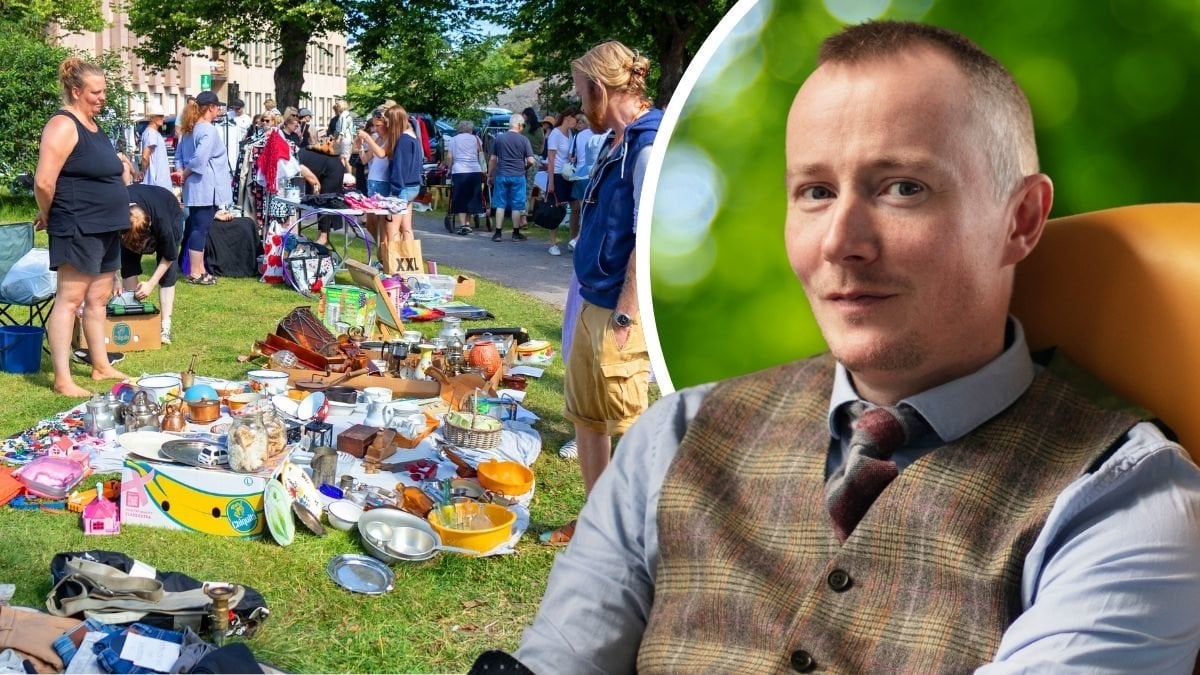 Människor på loppis och Andreas Siesing