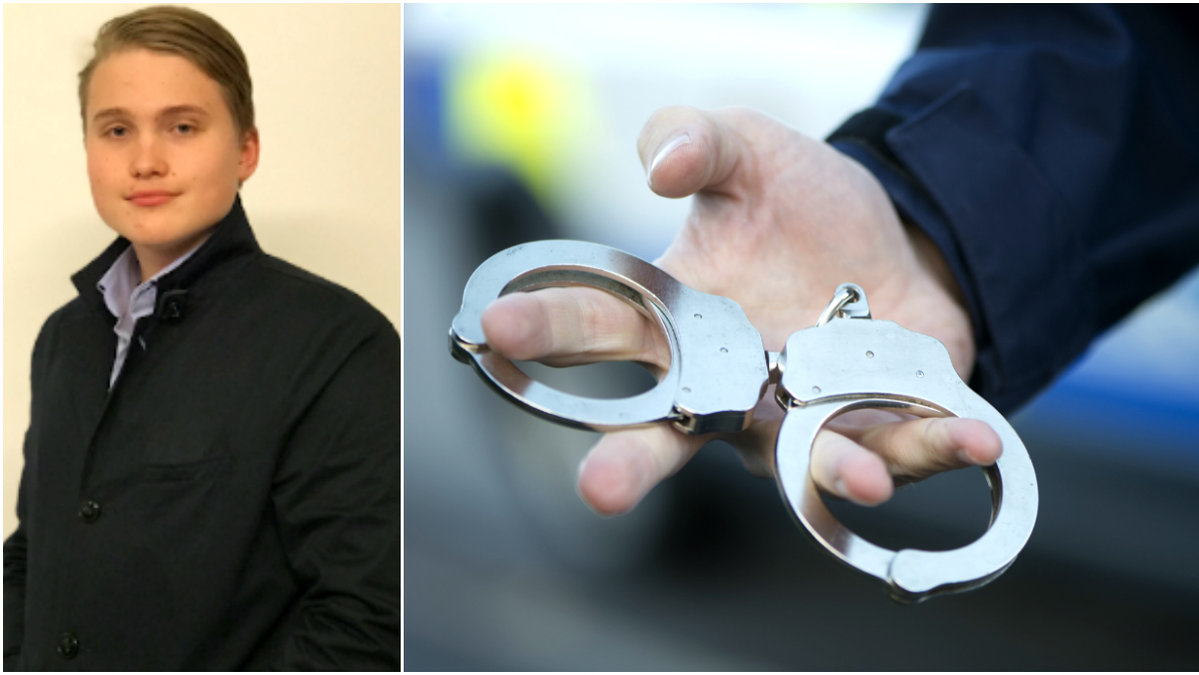 Polis visar handboja
