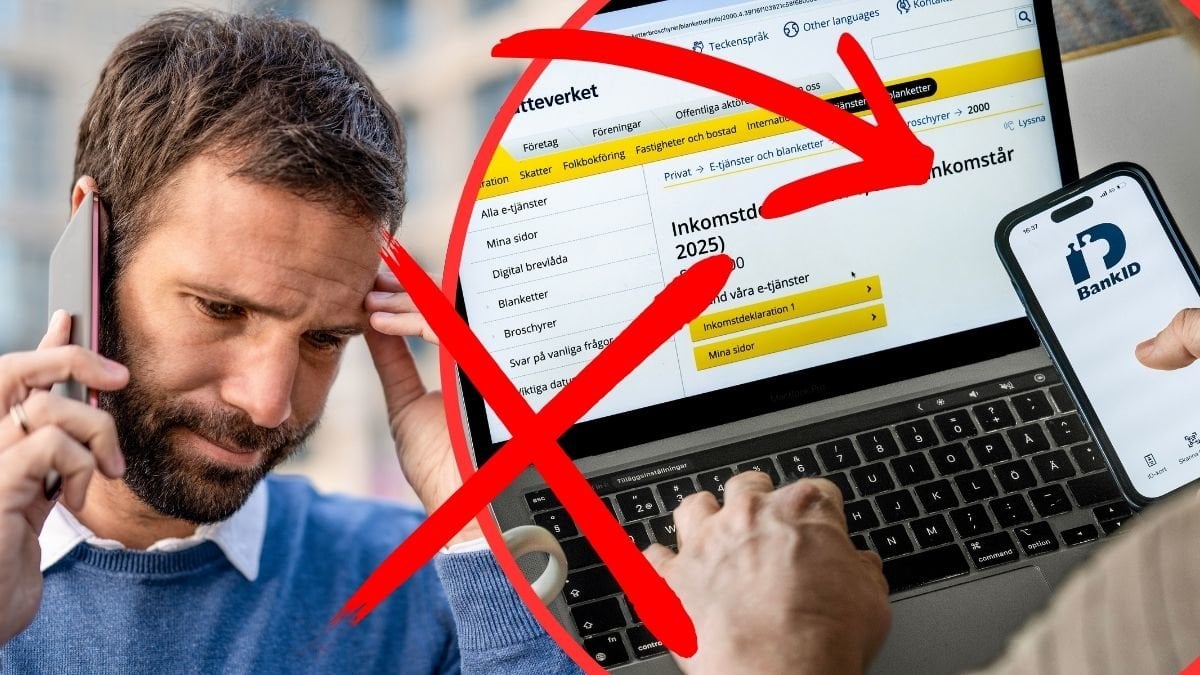 Skatteverket, BankID, stressad man