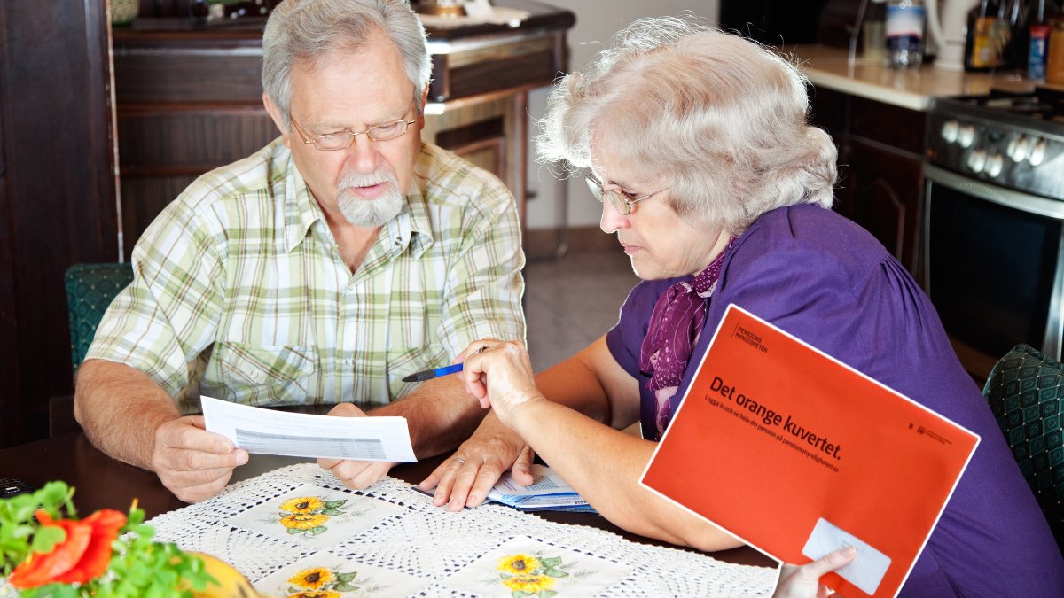 Pensionär, pension, kuvertet