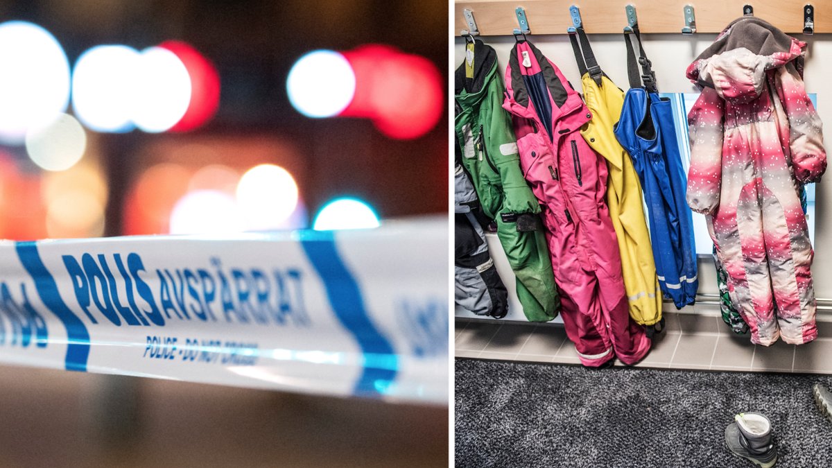 Polisband och förskola.