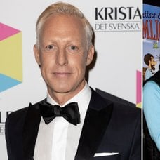 André Pops med frun Malin Pops Runsten och son på en biopremiär 2009.