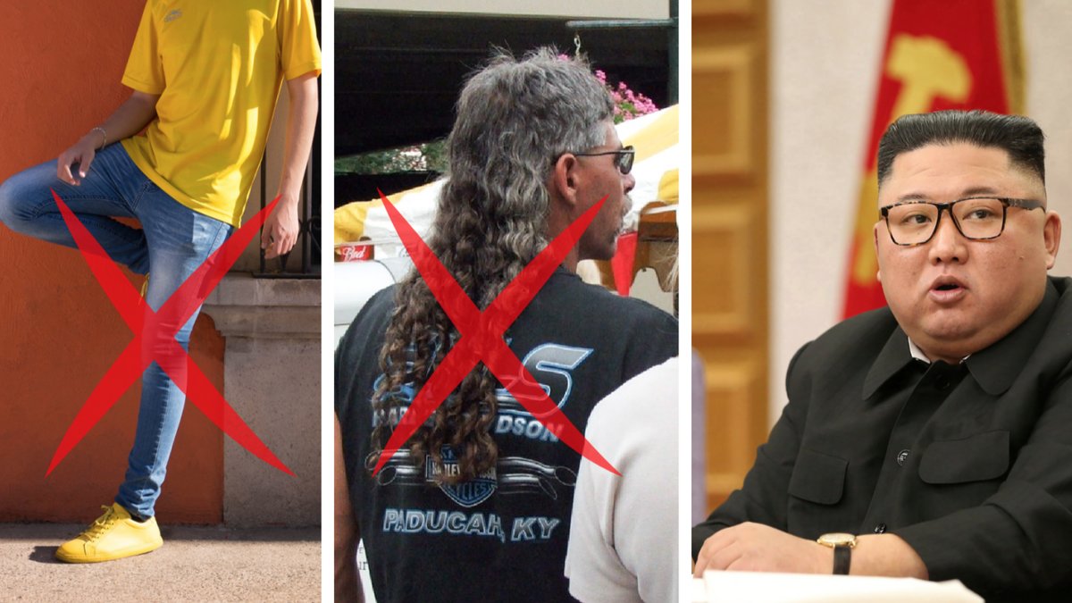 Nu förbjuds tajta jeans och hockeyfrilla.