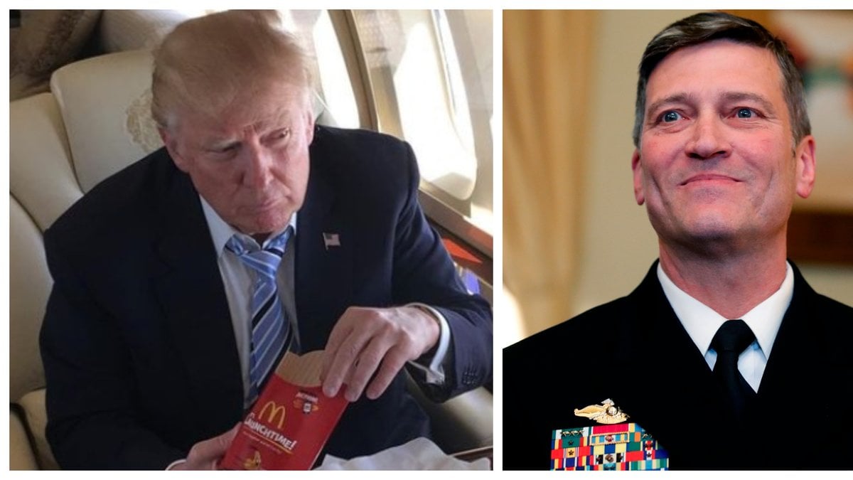 Läkaren gömde grejer i Trumps mat.