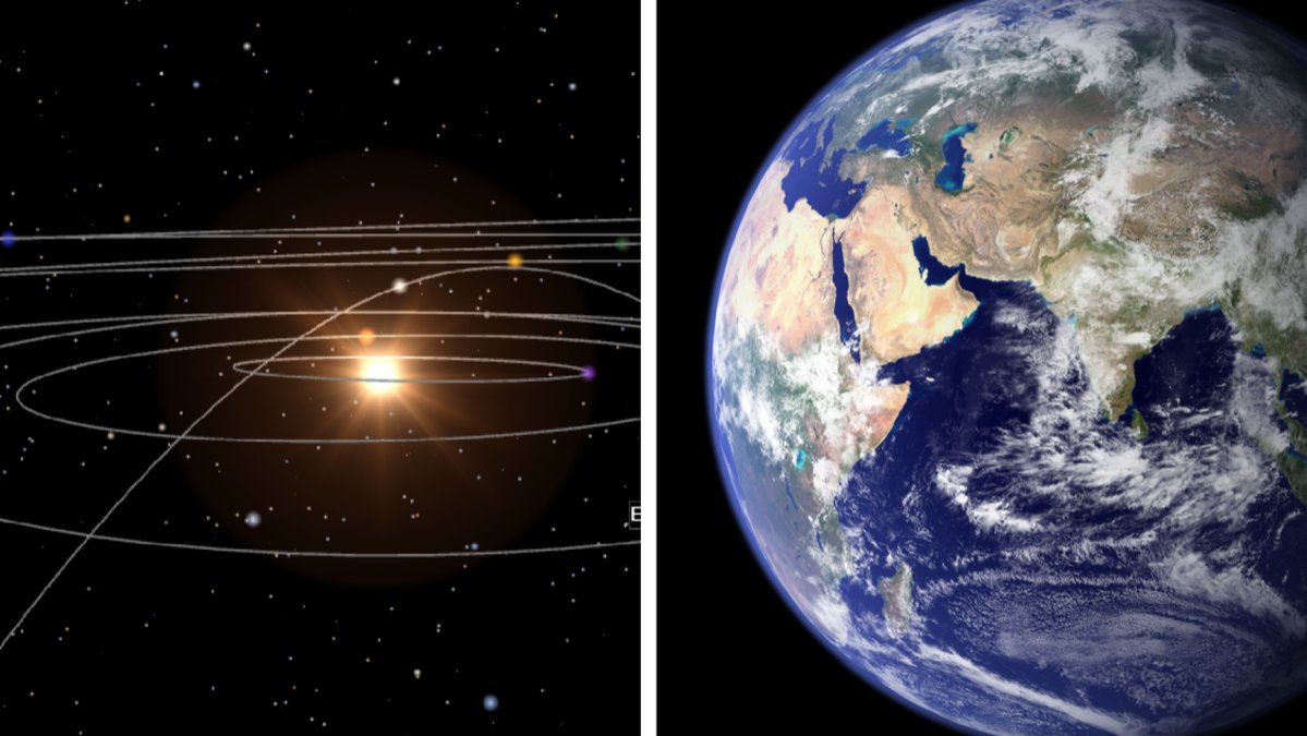 En stor asteroid sveper förbi jorden.