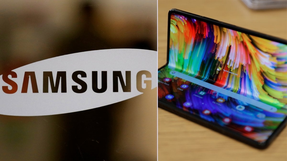 Samsung-logga och telefon.