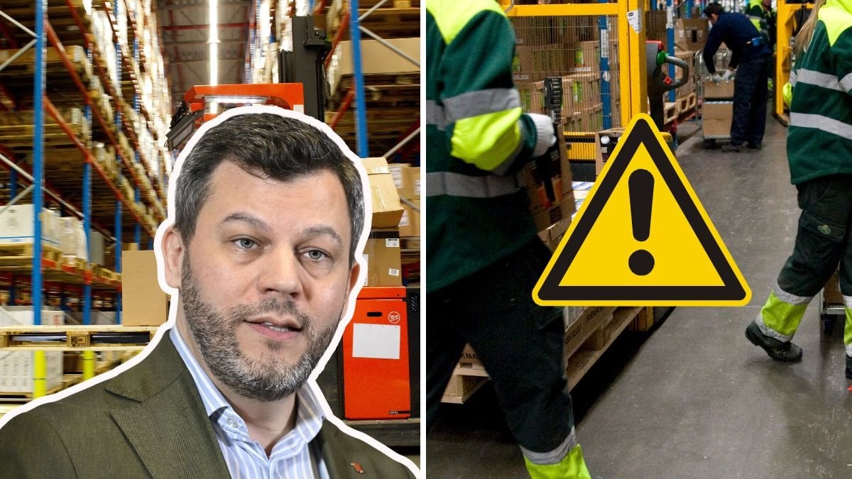 Martin Nyberg till vänster. Lager i bakgrunden.