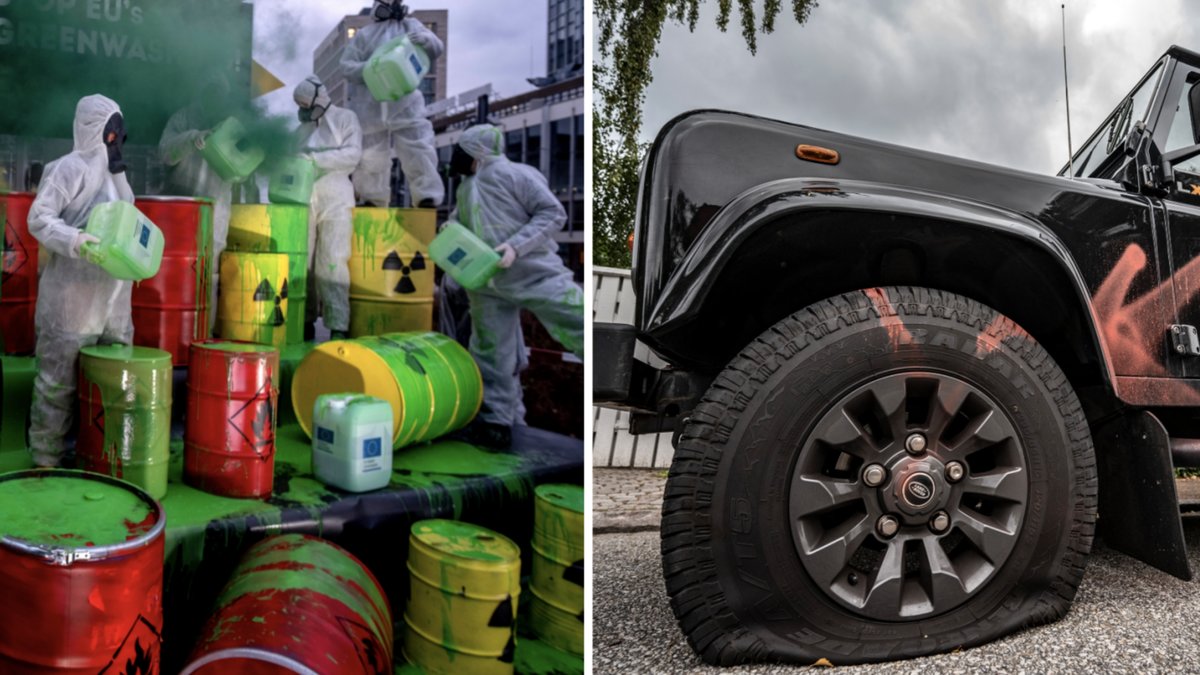 Bilar i Göteborg har tömts på luft