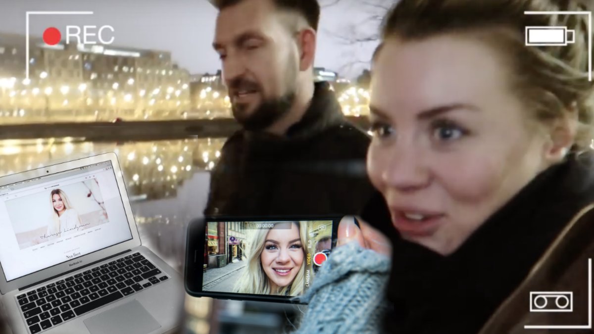 Therese Lindgren och pojkvän Anders