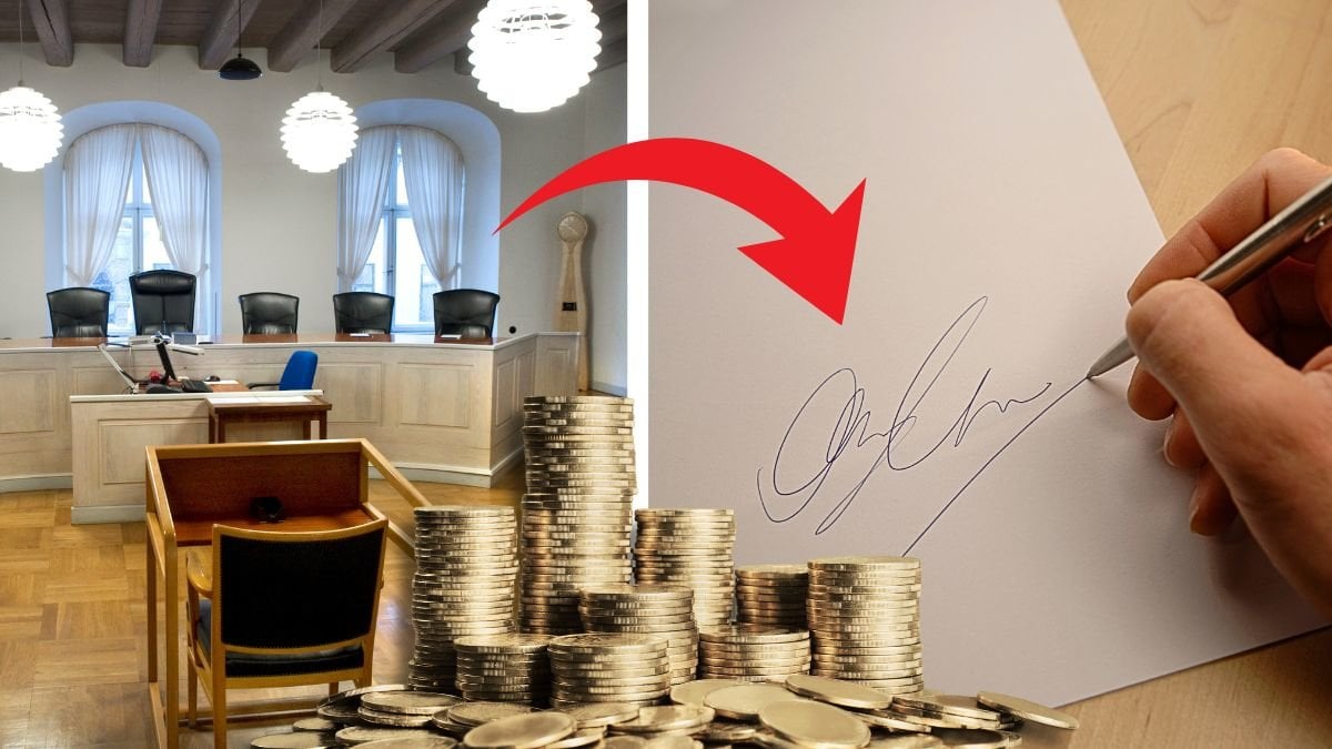 Arbetsdomstolen och signatur. 