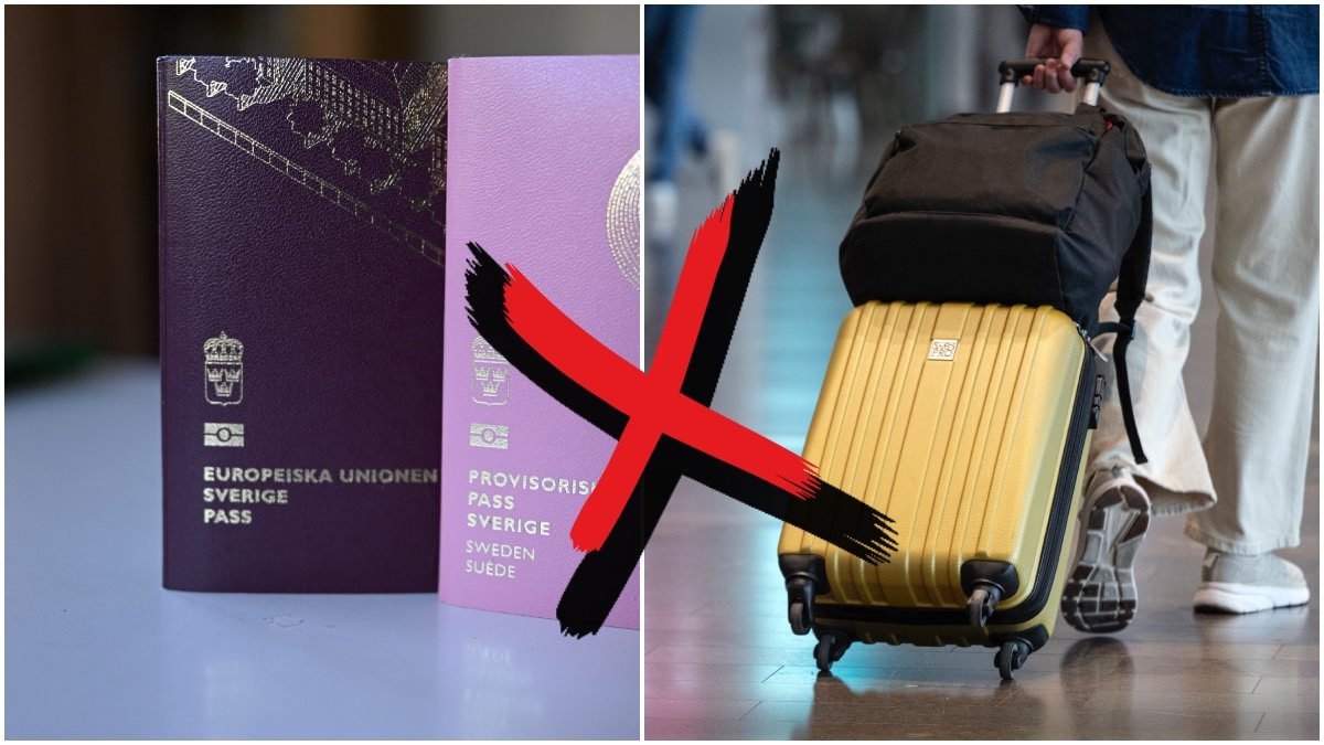 Arkivbild på pass och resande man