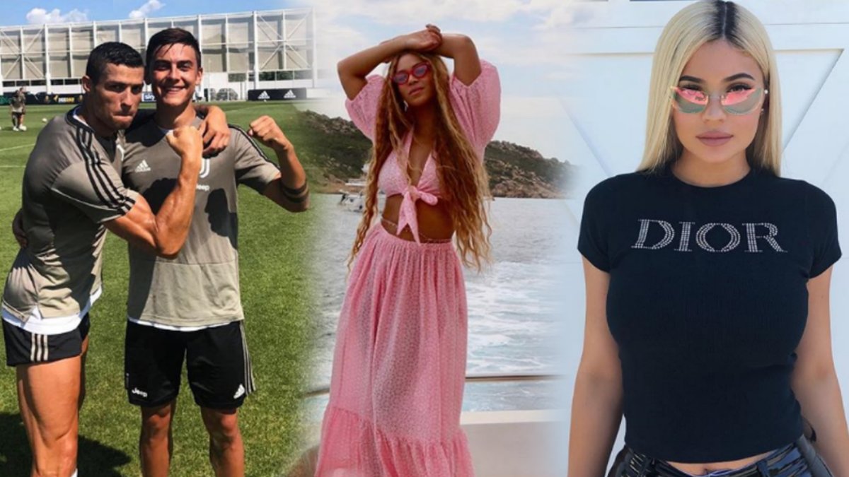 Beyonce ler, Kylie Jenner poserar, Cristiano Ronaldo