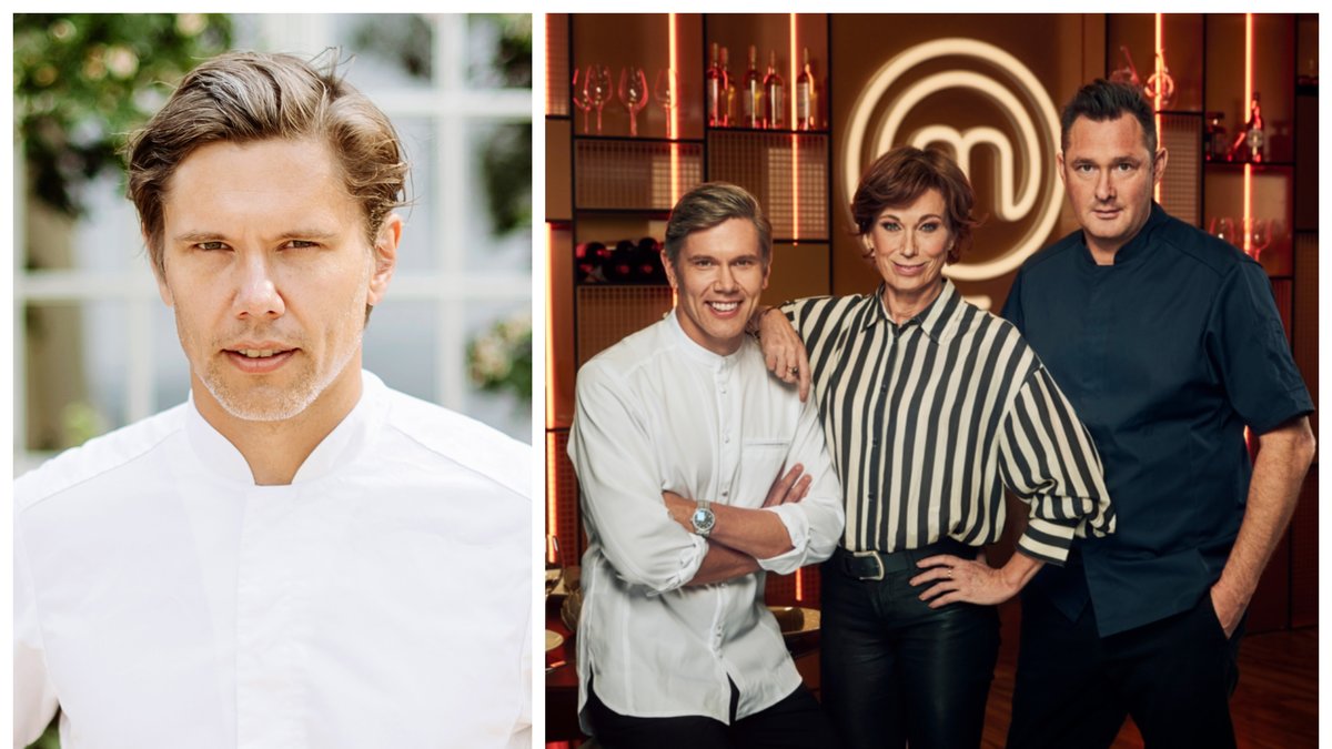 Tommy Myllymäki sitter i juryn i Sveriges mästerkock tillsammans med Tom Sjöstedt och Mischa Billing.