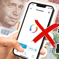 Swish-appen i mobiltelefon och svenska sedlar