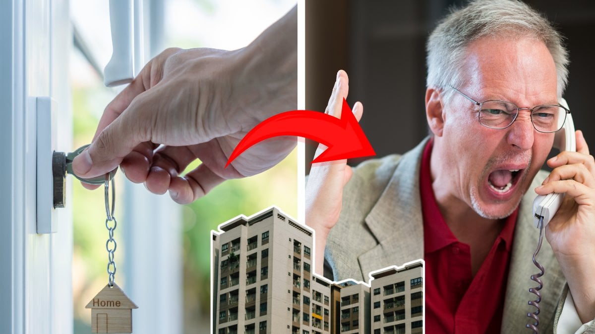 Nycklar, hus, man, pil