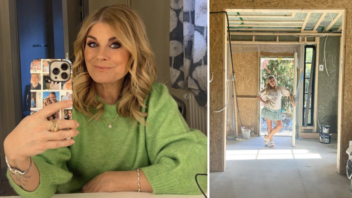 Pernilla Wahlgren har delat med sig av nya bilder på sitt hus på Lidingö