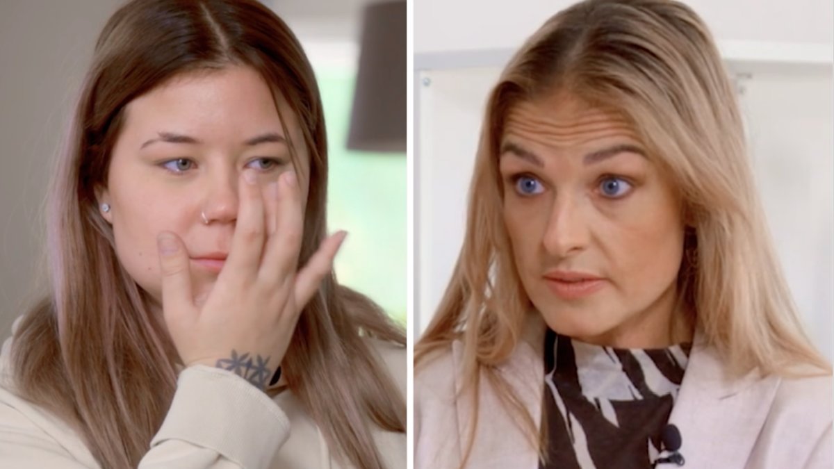 Louise, 23, i Lyxfällan har ett enormt skuldberg. 