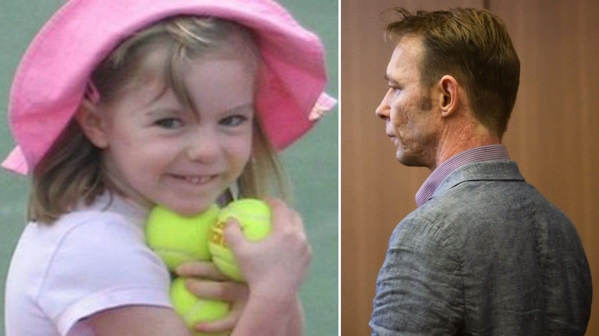 Bild på Madeleine McCann och Christian Brückner.