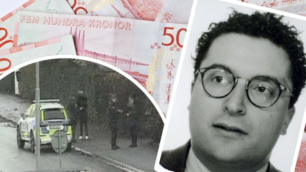 Bild från Polisen då Joachim Posener greps i Norrtälje och arkivbild på Joachim Posener