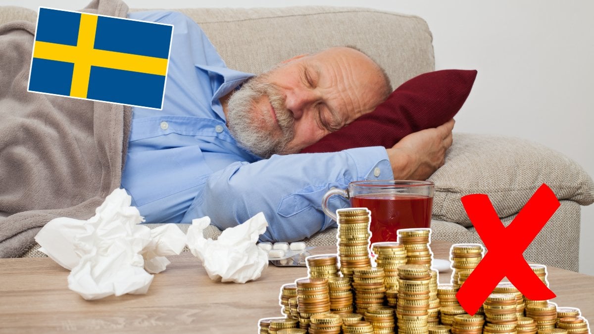 Man, pengar, kryss, flaga