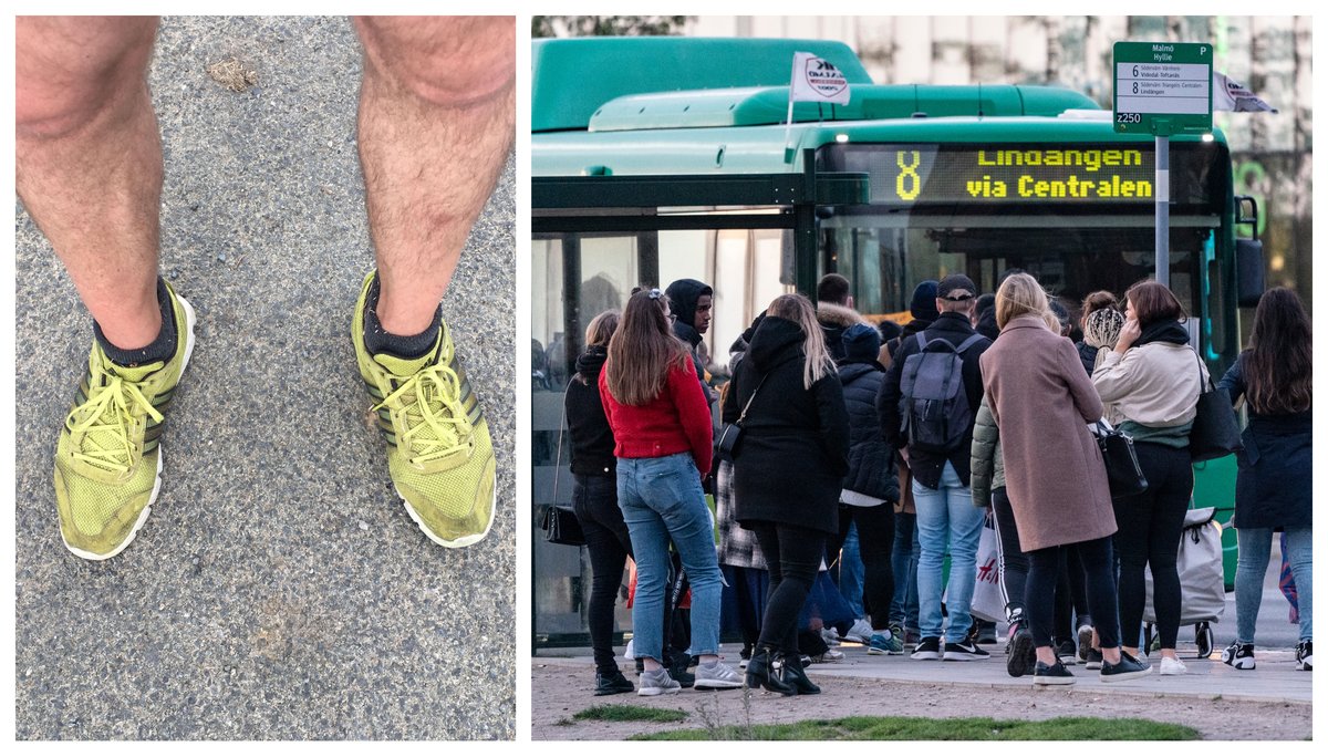 Bussförarna köper kjolar i protest.