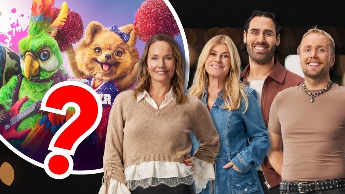 Masker ur Masked Singer 2026 och panelen i TV4-programmet