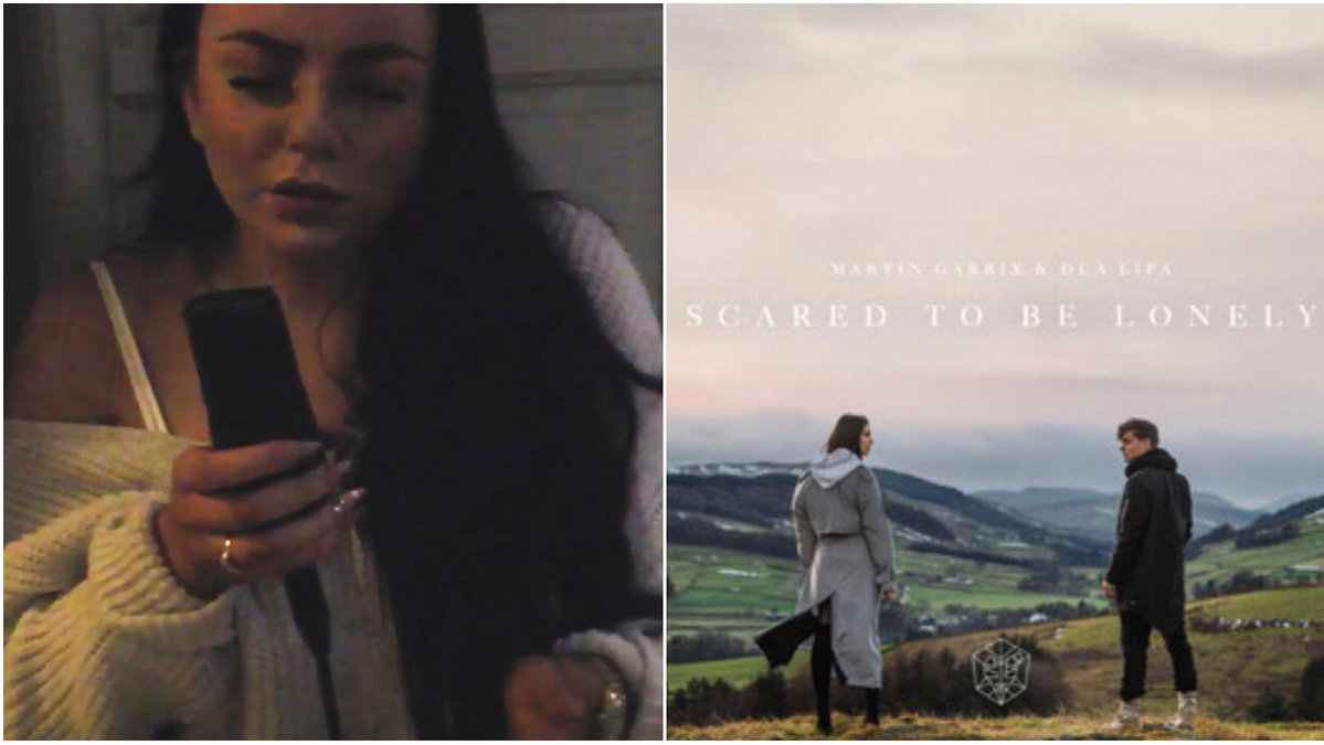 Isabella och omslaget till Scared to be lonely