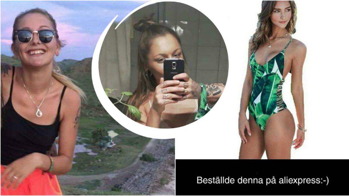 Hanna beställde en baddräkt på nätet.