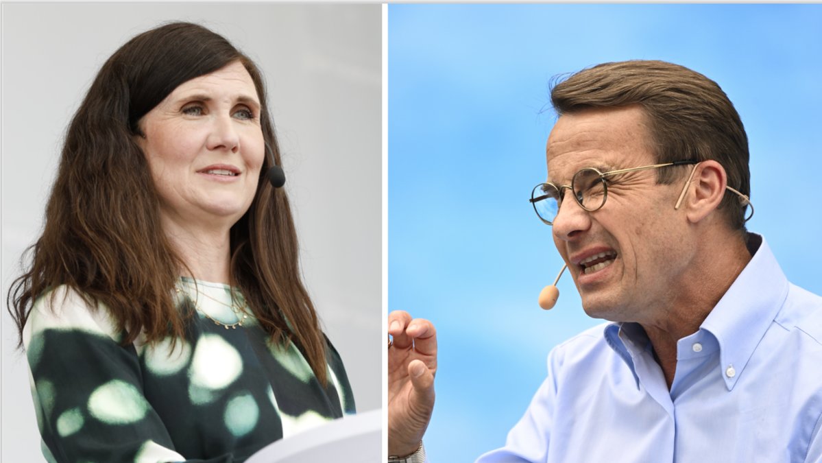 Märta Stenevi riktar en känga till Ulf Kristersson och statsminister Magdalena Andersson.