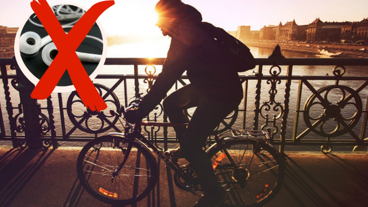 Cyklist, hörlurar