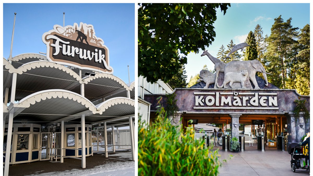 Både Kolmården och Furuviksparken stänger attraktioner.