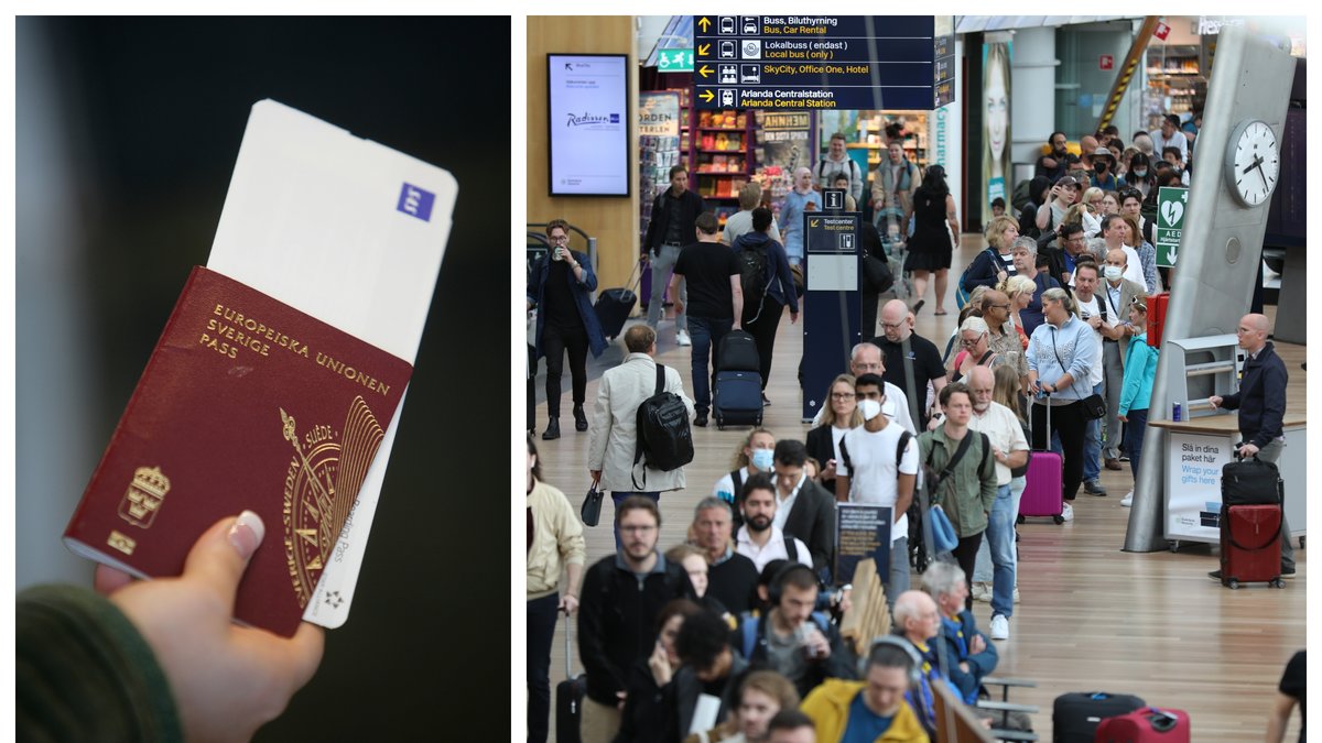 Köerna ringlar sig långa på Arlanda.