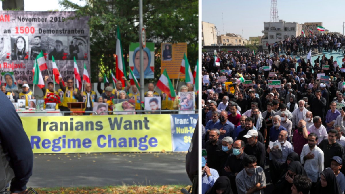 En av få bilder inifrån Iran. Teheran, onsdag 21 september.