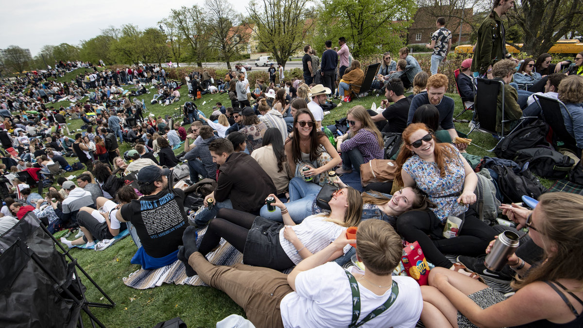 Pandemifritt valborgsfirande i Lund 2019.