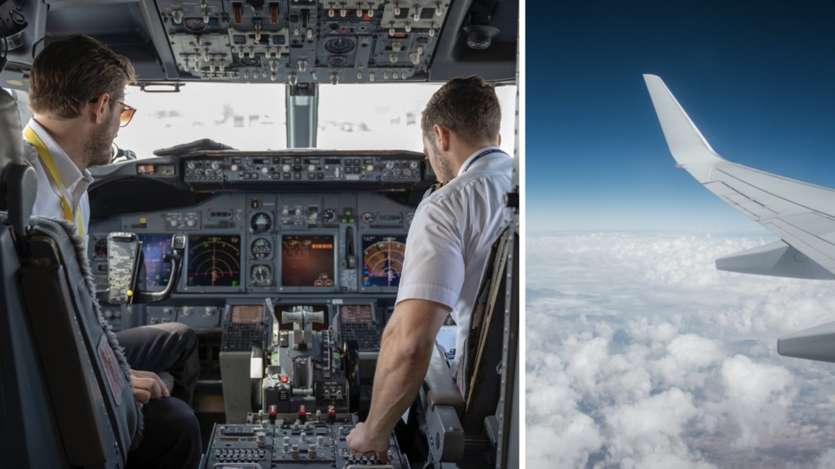 Passagerare landade flygplan