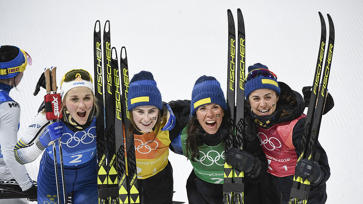 Sverige tog silver i stafett. 